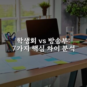 학생회 vs 방송부: 7가지 핵심 차이 분석